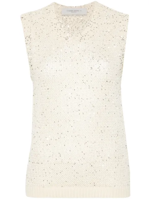 Golden Goose Melyssa sequin-embellished knitted top
