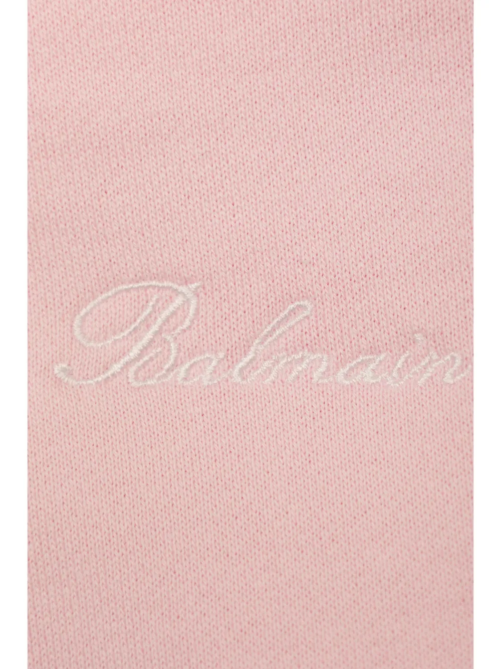 BALMAIN LOGO-EMBROIDERED COTTON HOODIE 