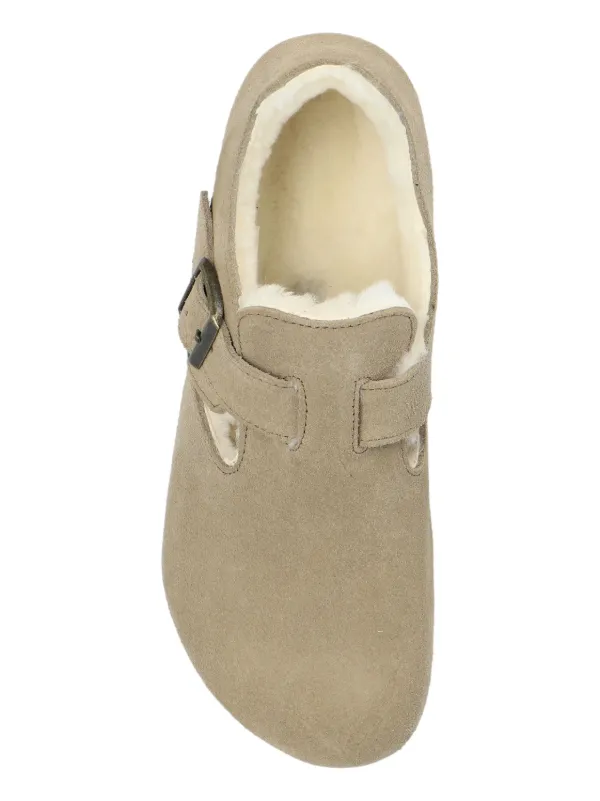 Birkenstock London Shearling Clogs | Neutrals | FARFETCH