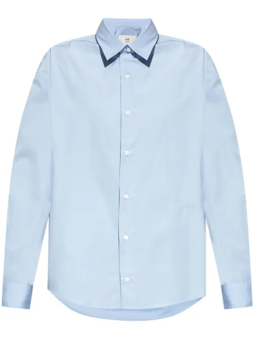 Chemise à logo brodé - AMI Paris - Modalova