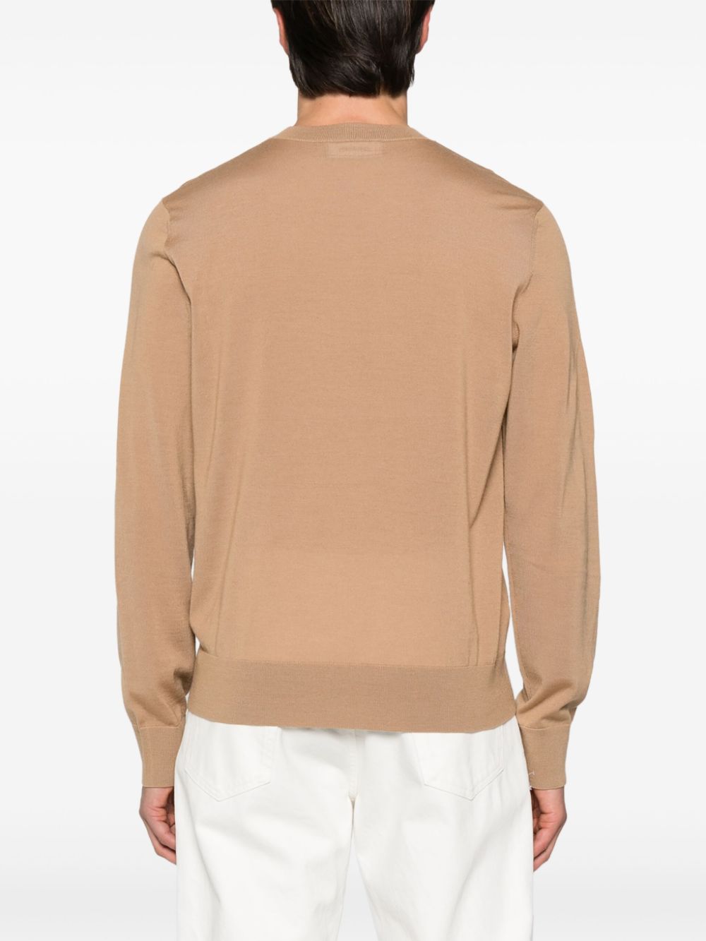 Shop Dsquared2 Crew-neck Virgin Wool Jumper In Neutrals