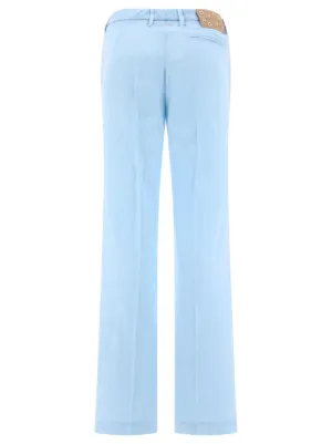 パンツ JACOB COHEN PANTALONE PANT WIDE LEG WAIST JULIANNE Julianne Wide Pants in Taupe Modal and Cupro Fluid Poplin