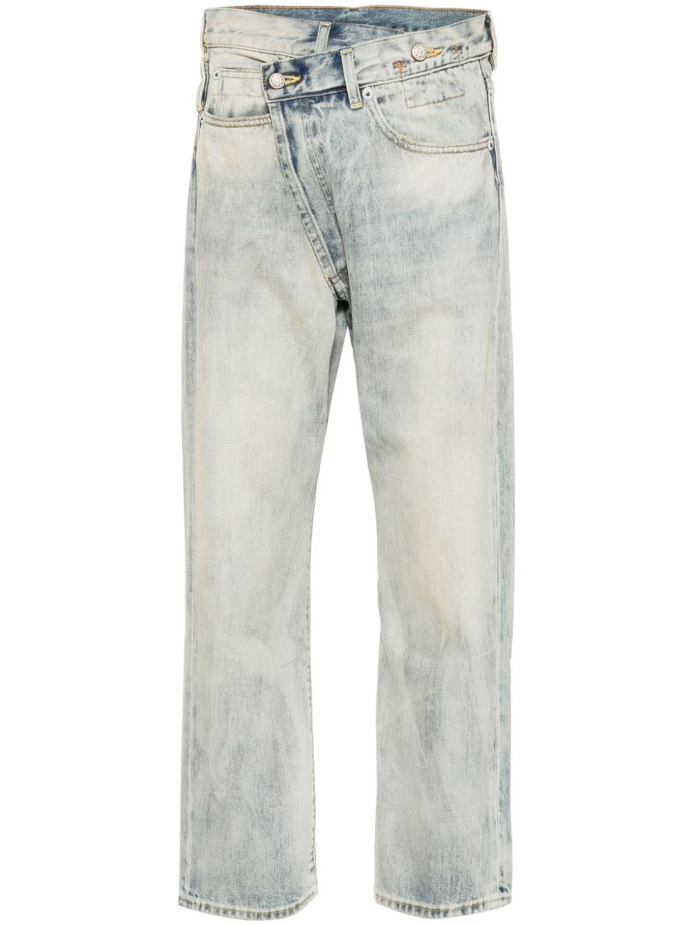 R13 Crossover Mis-rise Tapered Jeans In Blue