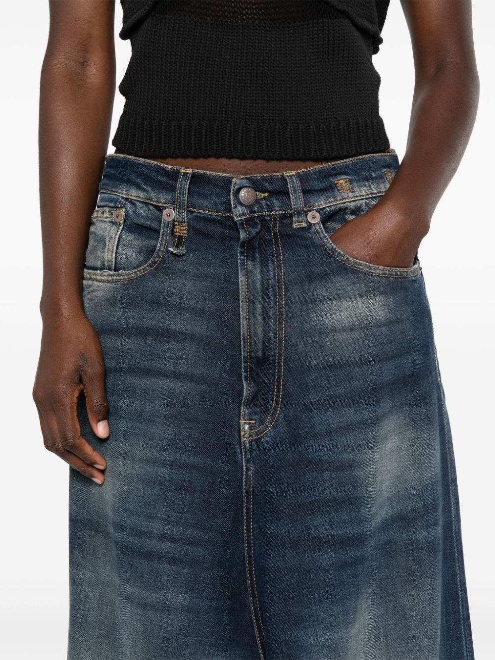 Shop R13 Jesse Low-rise Wide-leg Jeans In Blue