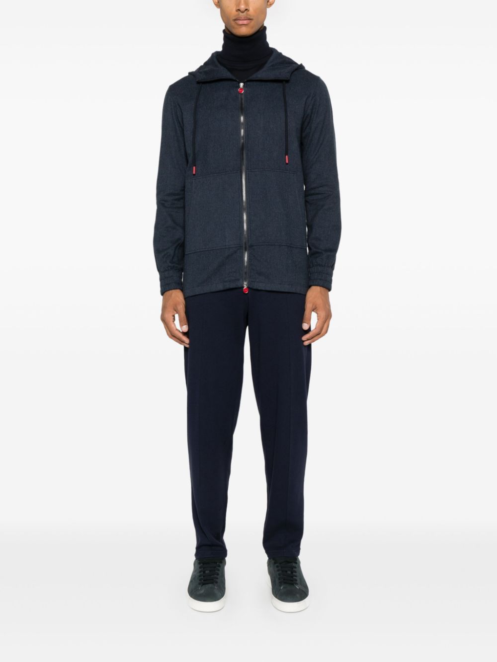 Kiton Katoenen jack - Blauw