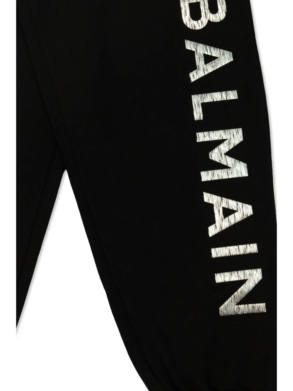 BALMAIN LOGO-PRINT COTTON TRACK PANTS