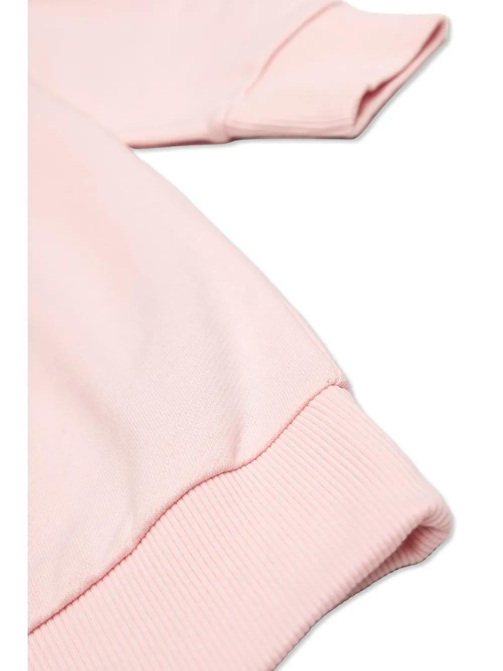 Shop Balmain Rhinestone-embellished Cotton Sweatshirt In Pink