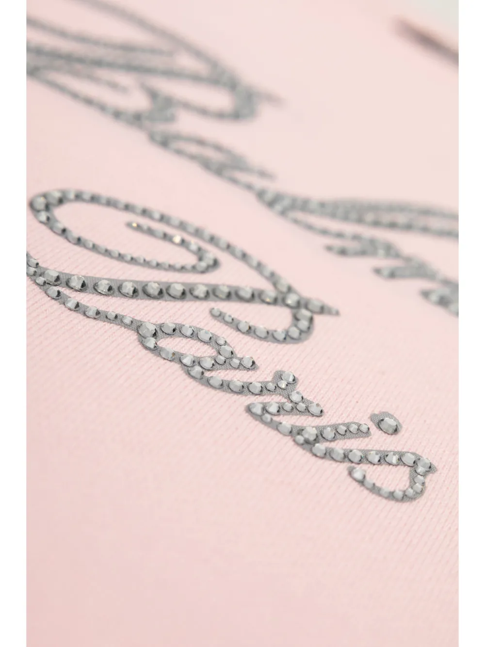 Shop Balmain Rhinestone-embellished Cotton Sweatshirt In Pink
