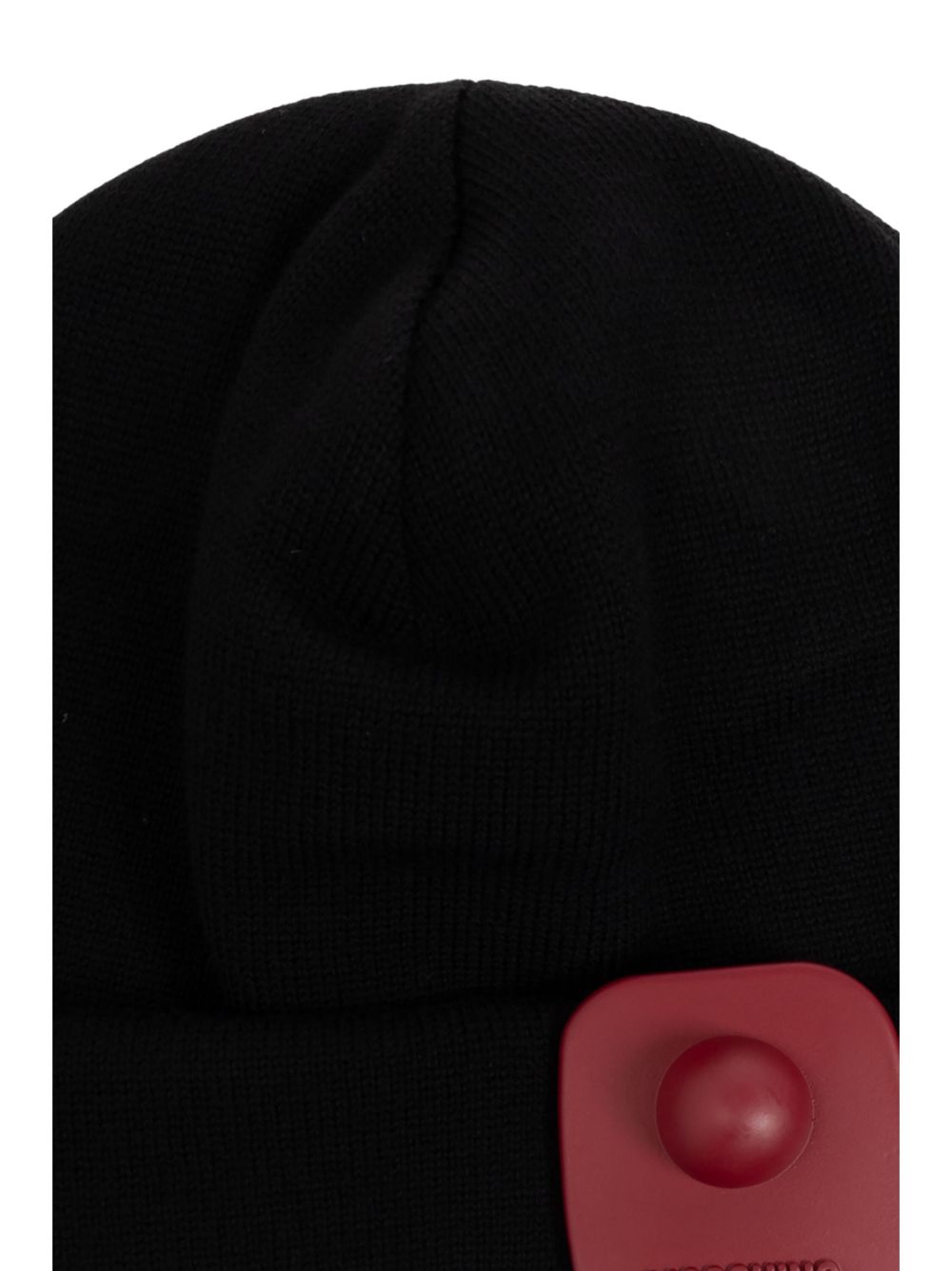 Shop Moschino Logo-tag Beanie Hat In Black