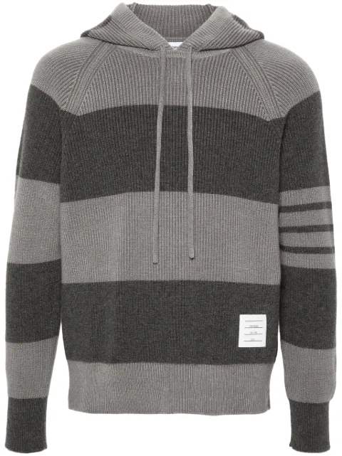 Thom Browne striped knitted hoodie