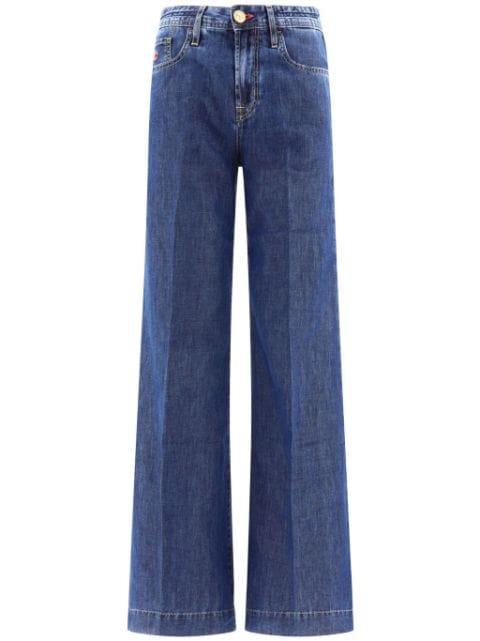 Jacob Cohën logo-patch wide-leg jeans