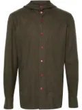 Kiton houndstooth-pattern hoodie - Green