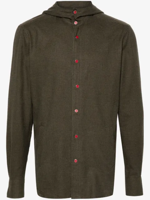 Kiton houndstooth-pattern hoodie