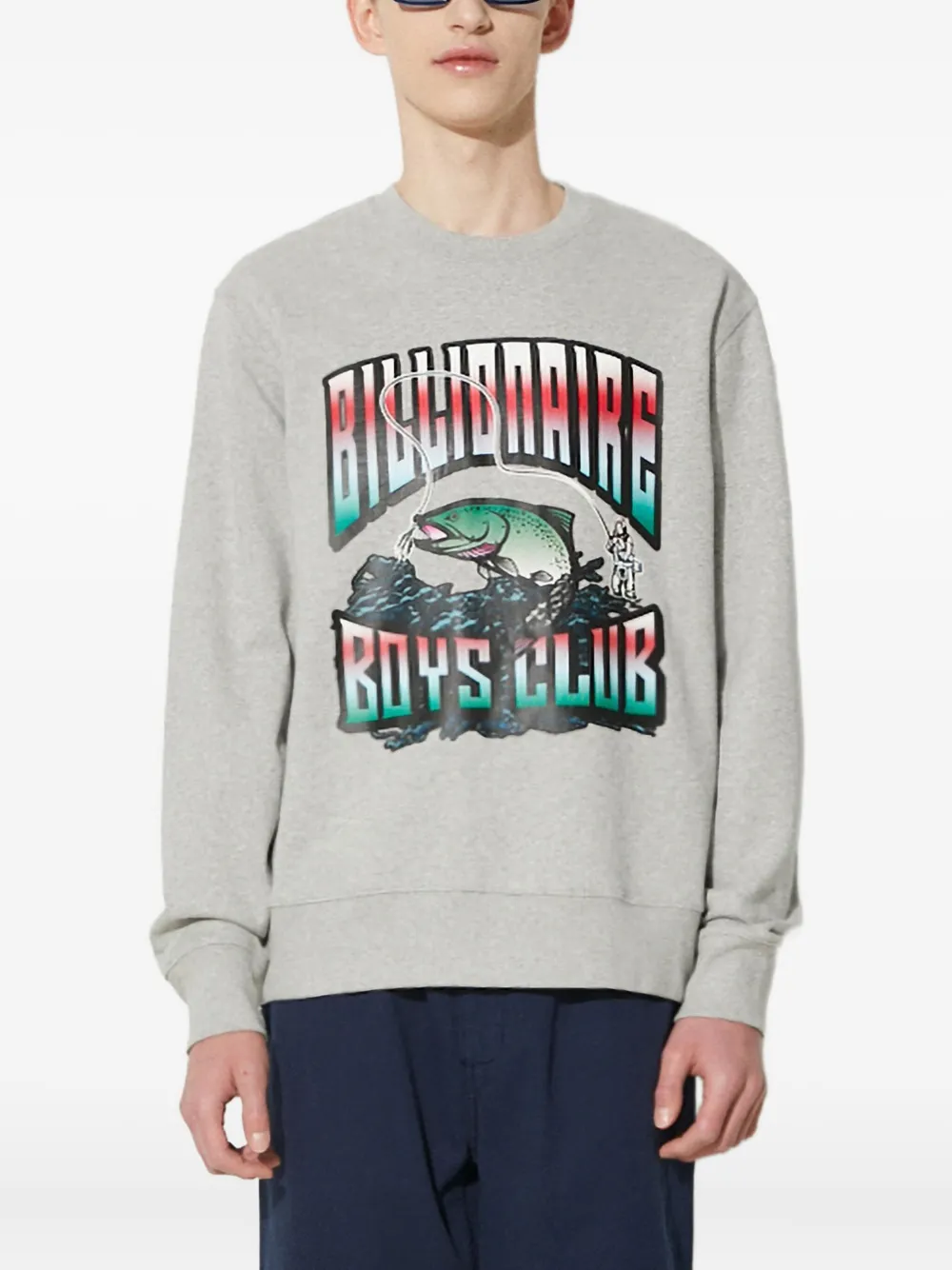 Billionaire Boys Club trout-print crew-neck sweatshirt - Grigio