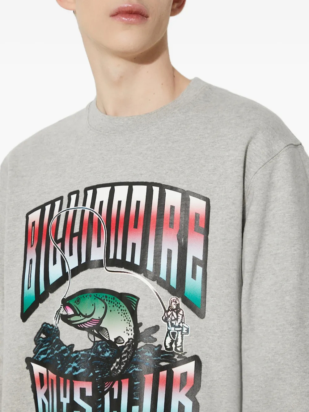 Billionaire Boys Club Sweater met ronde hals en forelprint Grijs