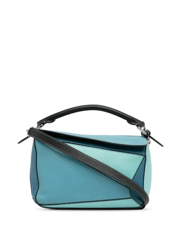 Loewe Pre Owned 2019 Medium Tricolor Puzzle Bag Satchel Blue FARFETCH BH