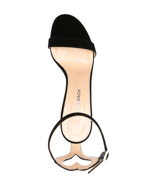サンダル・ミュール MACH & MACH Black suede sandals (PF24S076485SUEBLK BLACK) MACH & MACH 90mm Suede Sandals | Black | FARFETCH