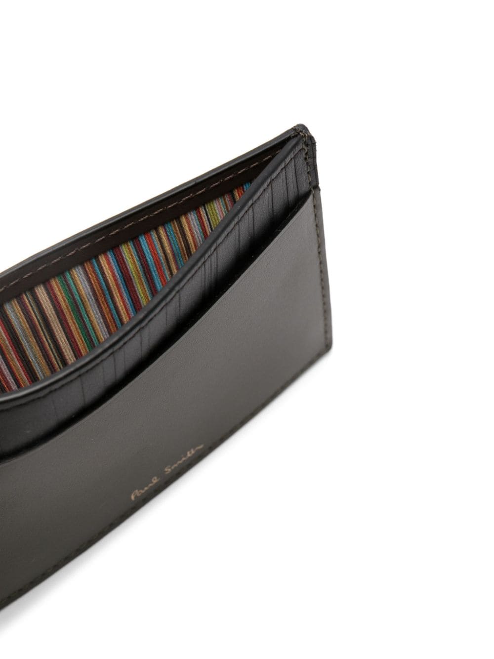 PAUL SMITH LOGO-STAMP LEATHER CARDHOLDER 