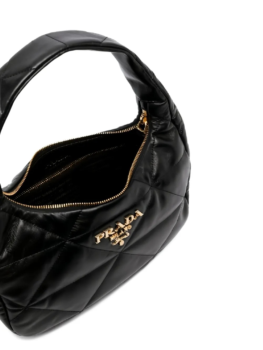 Prada Spectrum gewatteerde leren shopper Zwart