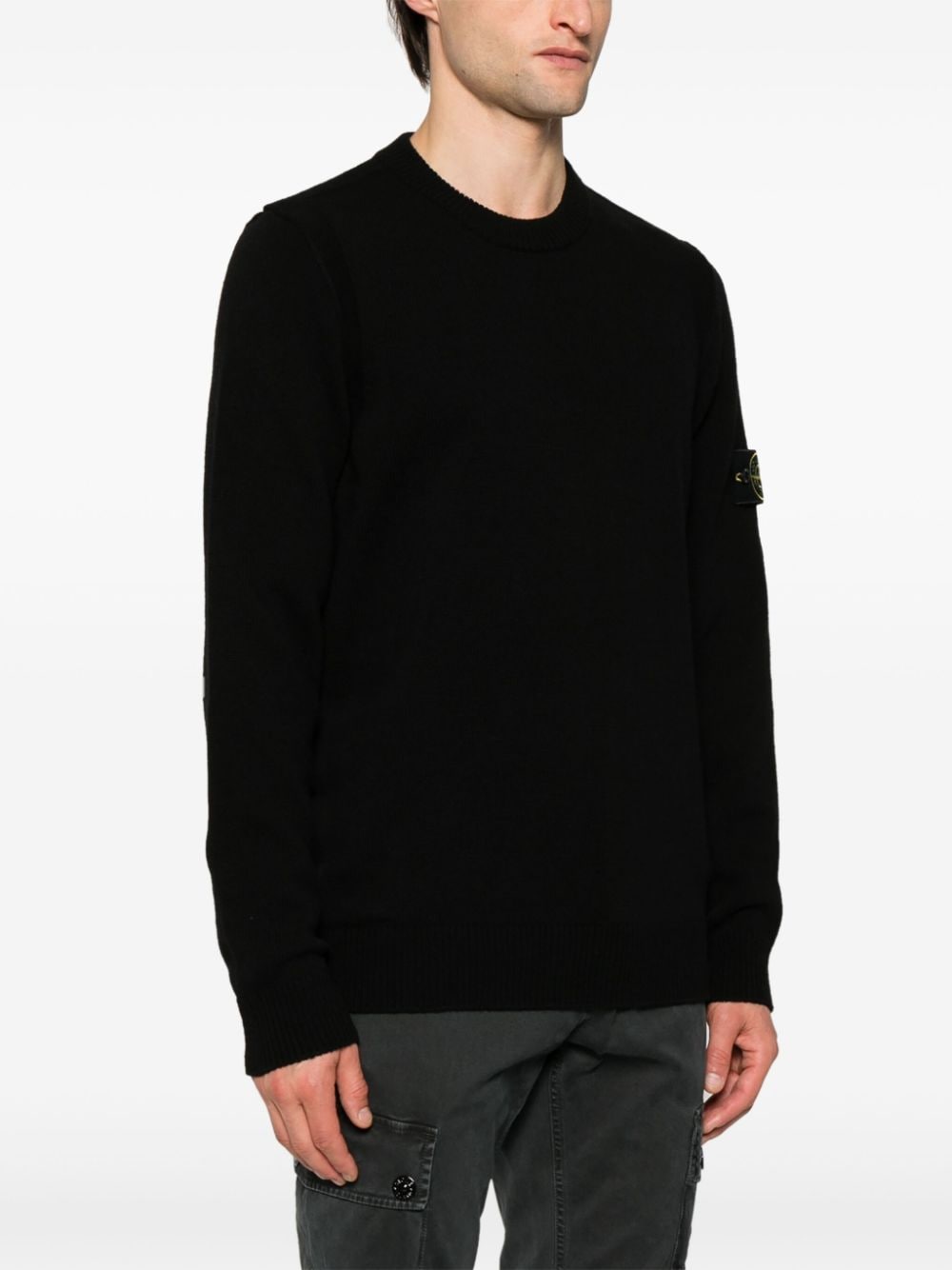 Shop Stone Island Compass-badge Jumper In Black