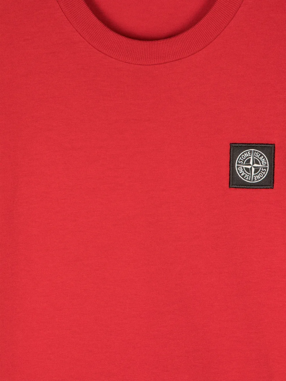 Stone Island Junior T-shirt met Compass-logopatch Rood