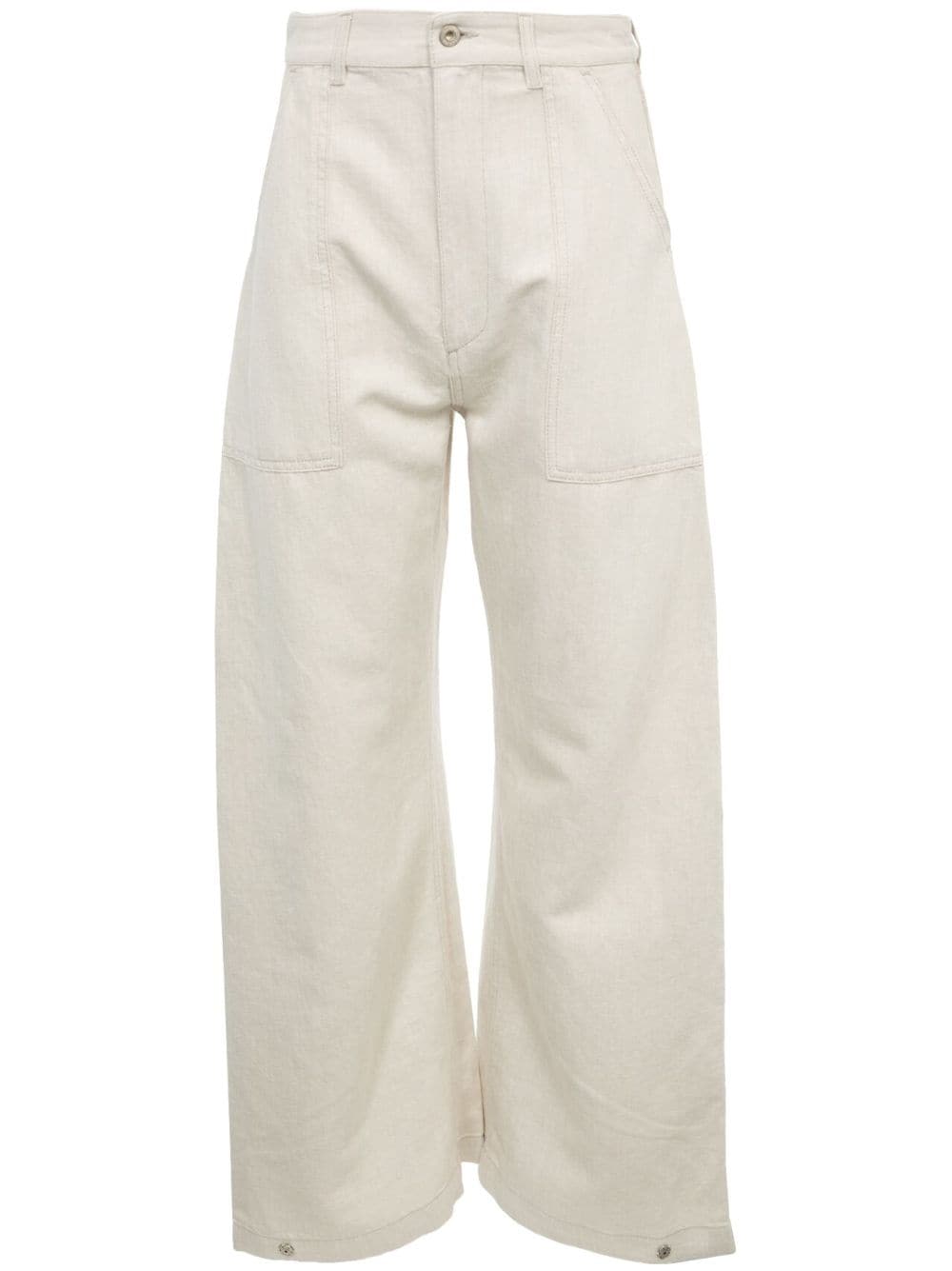 Shop Loewe Balloon Trousers In Neutrals