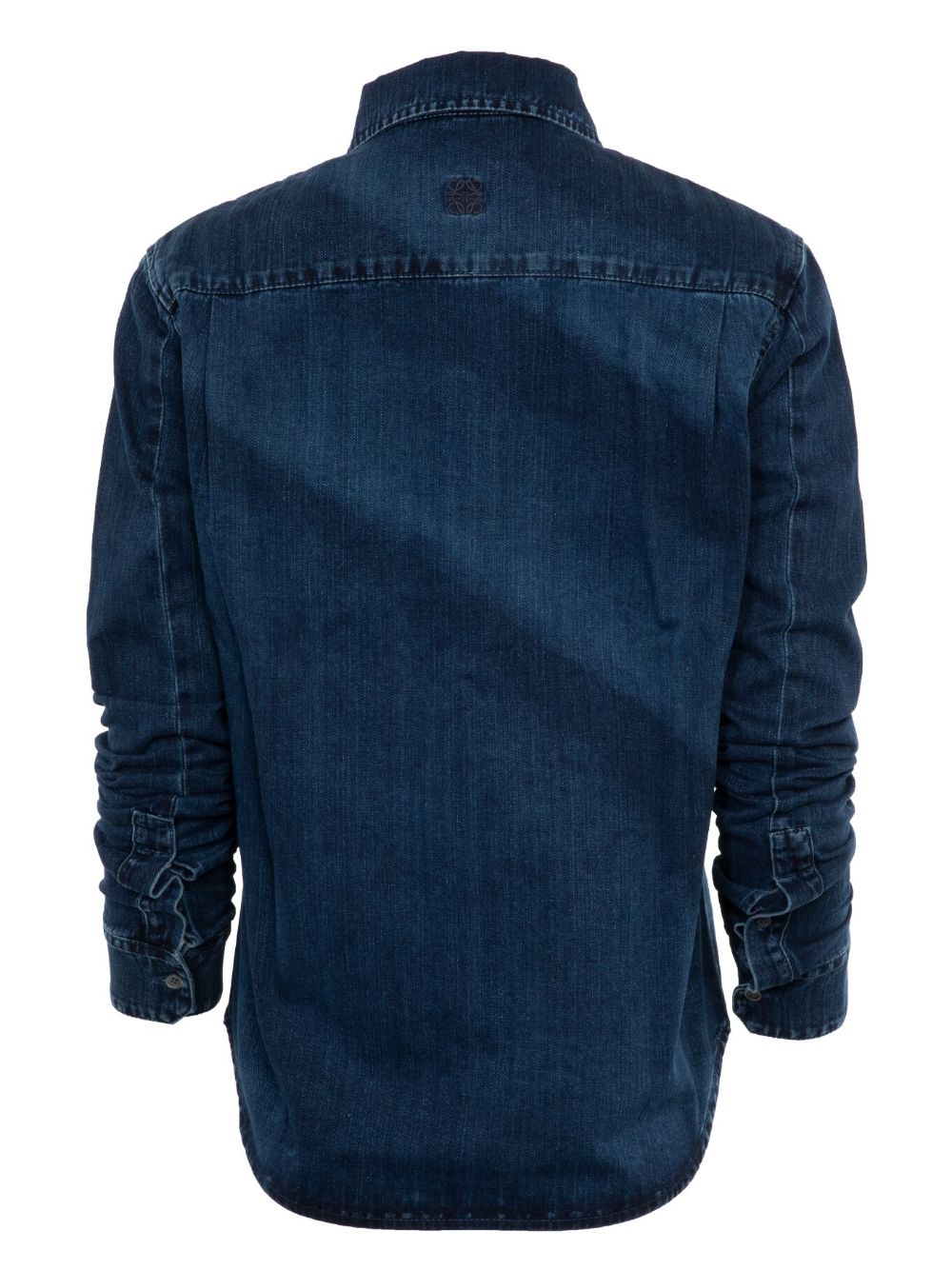 Shop Loewe Pleated Shirt In Blue