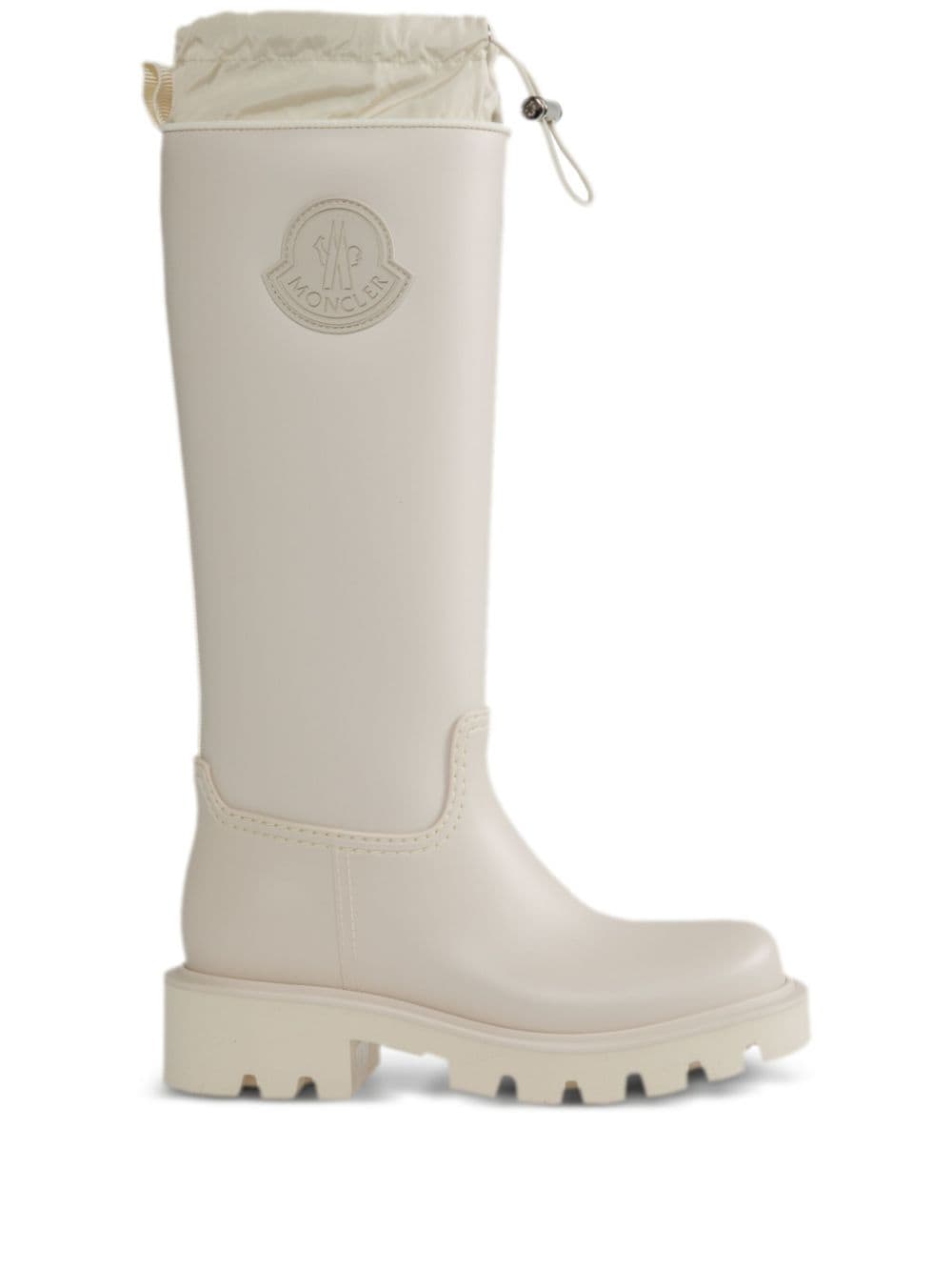 Shop Moncler 40mm Kickstream Knee-high Boots In Weiss