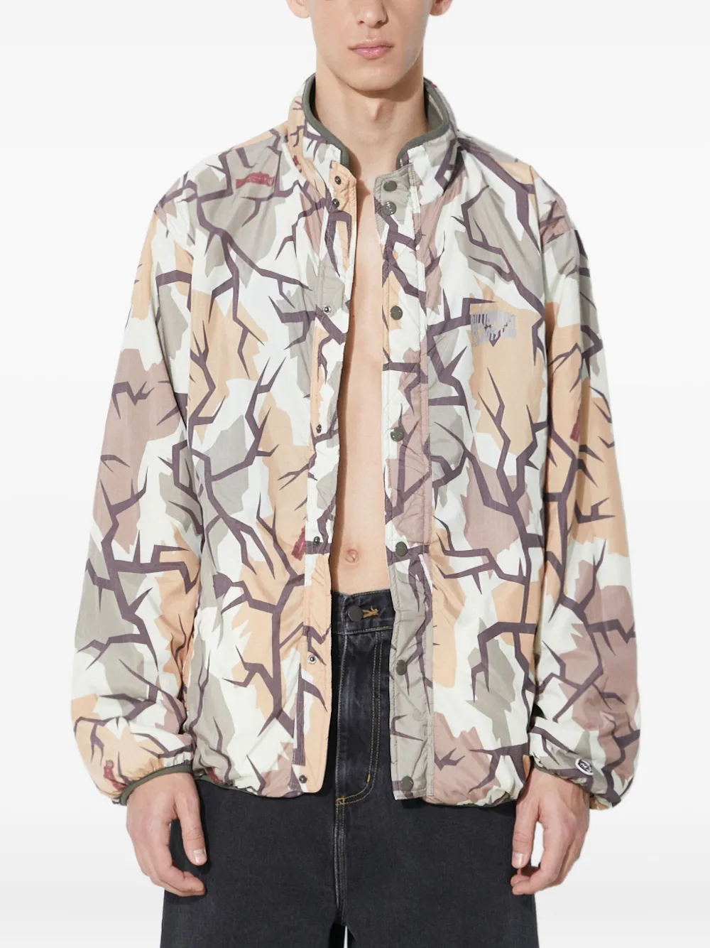 Billionaire Boys Club colour-block fleece jacket Beige