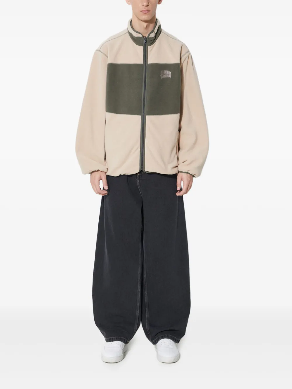 Billionaire Boys Club colour-block fleece jacket Beige