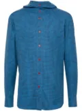 Kiton checked hoodie - Blue