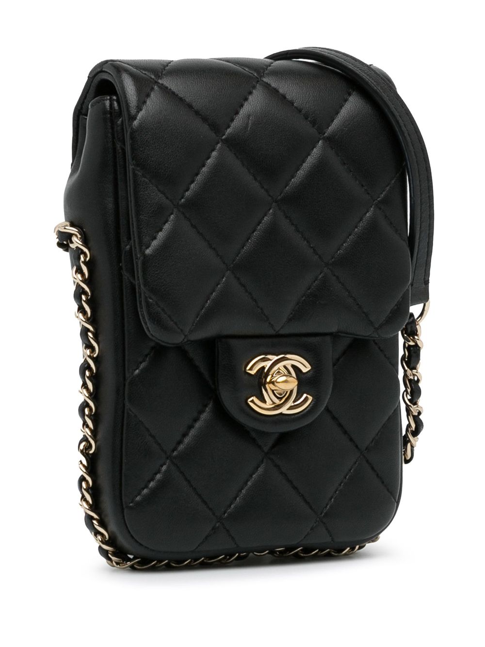 Cheap HOT SALE CHANEL 2019 Lambskin My Precious Phone Case Flap crossbody bag Women