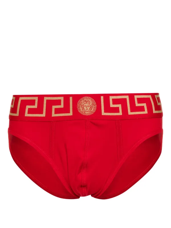 【送料&関税込】Versace Slip A Vita Alta Con Dettaglio Greca Slip a vita alta con bordo Greca | VERSACE IT