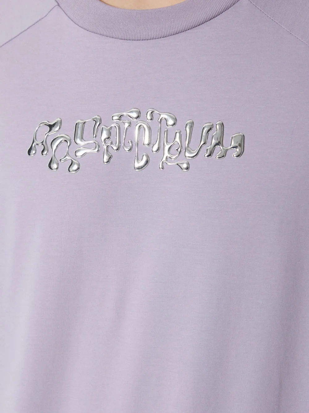 A.A. Spectrum T-shirt met metallic logo en raglan mouwen Paars