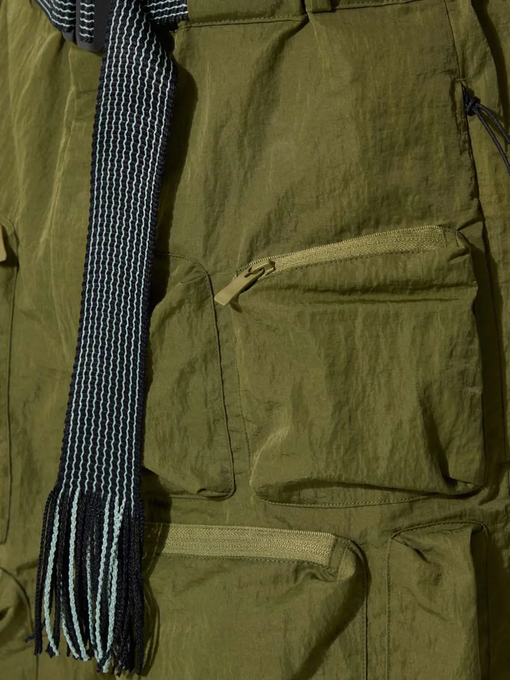 A.A. Spectrum Wadrian cargo shorts met ceintuur Groen