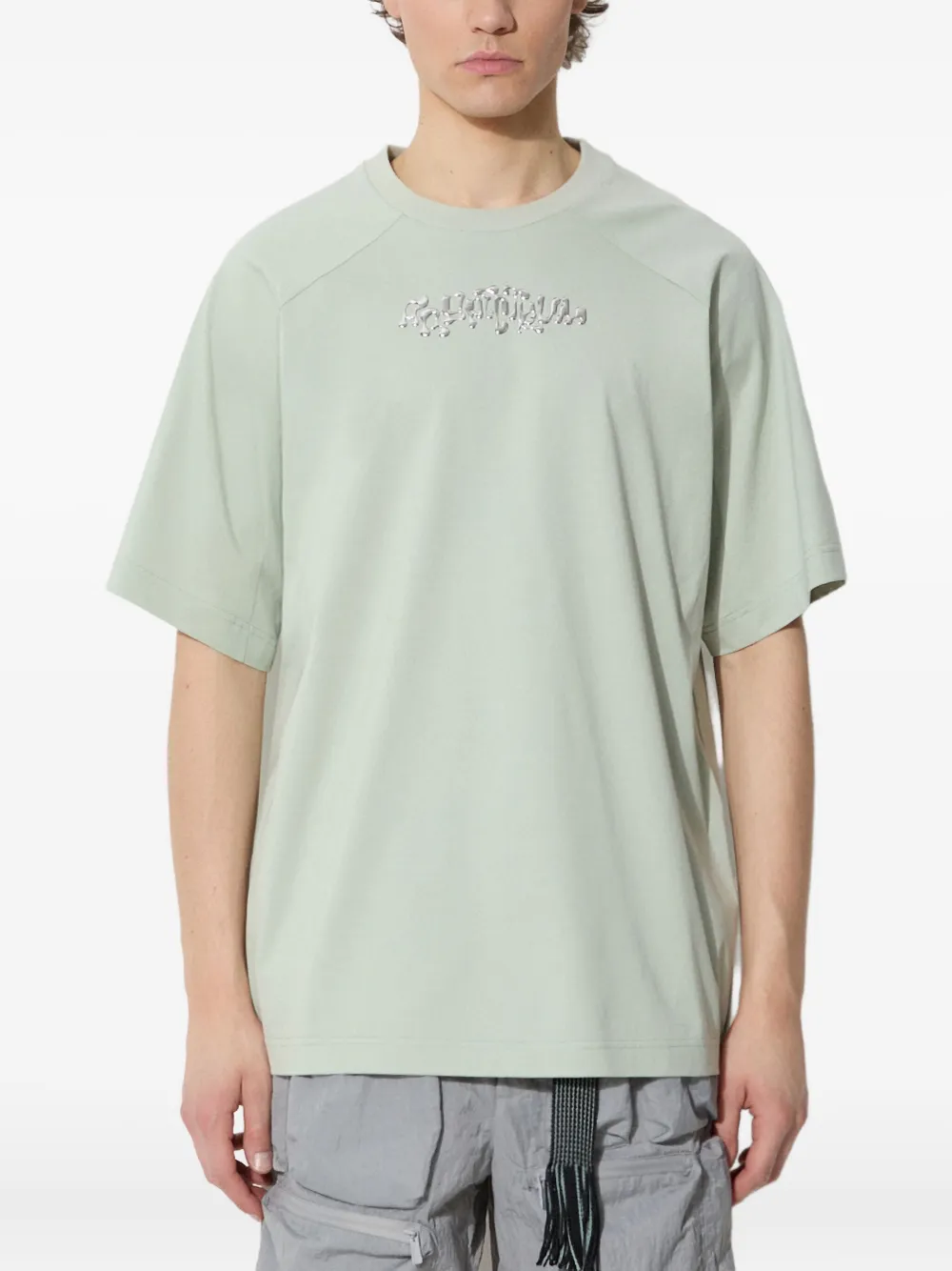A.A. Spectrum raglan-sleeve metallic-embellishments T-shirt | Green | Image 1
