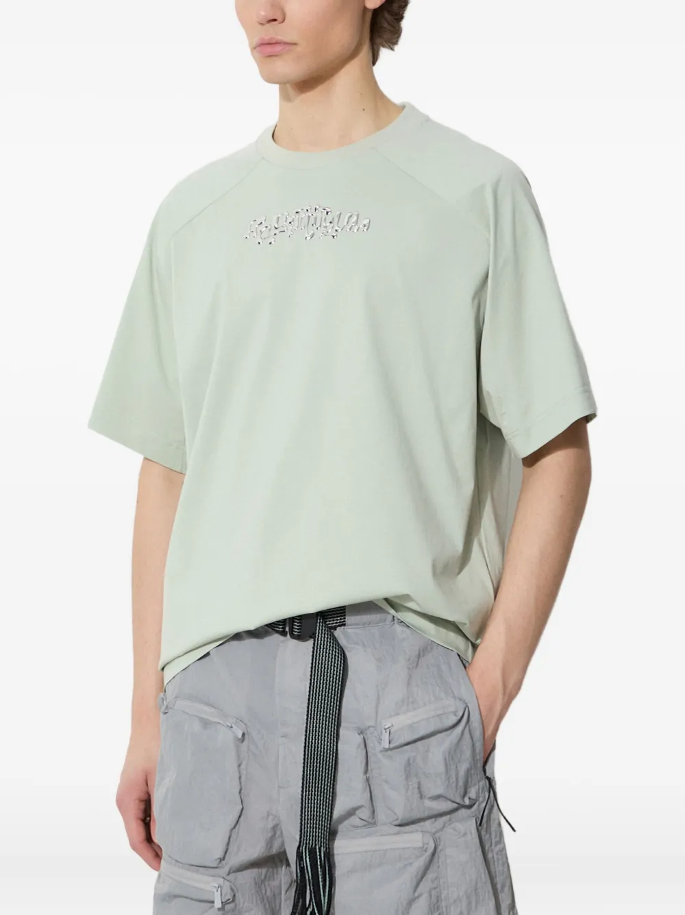 A.A. Spectrum T-shirt verfraaid met metallic details en raglan mouwen - Groen