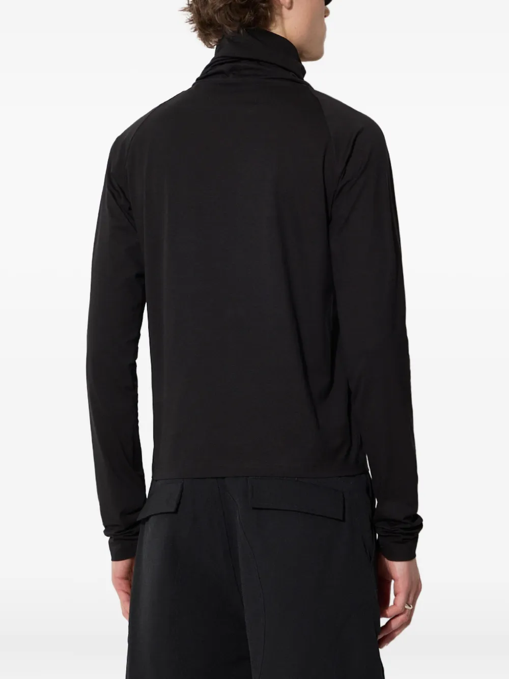 High-Neck Raglan-Sleeve T-Shirt