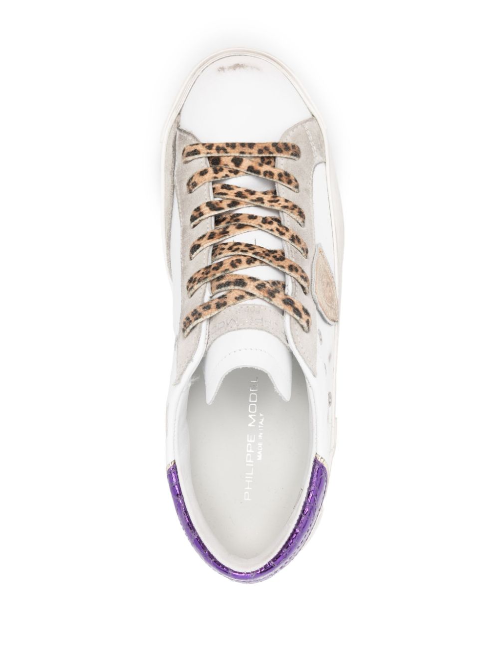 Shop Philippe Model Paris Prsx Leather Sneakers In White