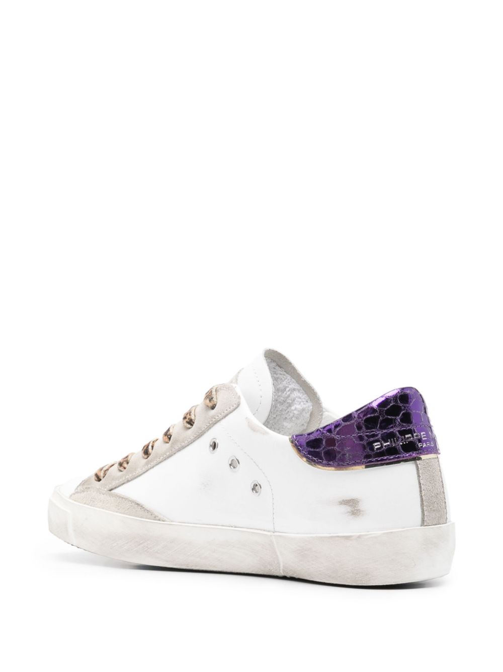 Shop Philippe Model Paris Prsx Leather Sneakers In White