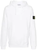 Stone Island Compass-badge cotton hoodie - White