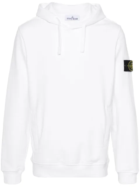 Stone Island Compass-badge cotton hoodie