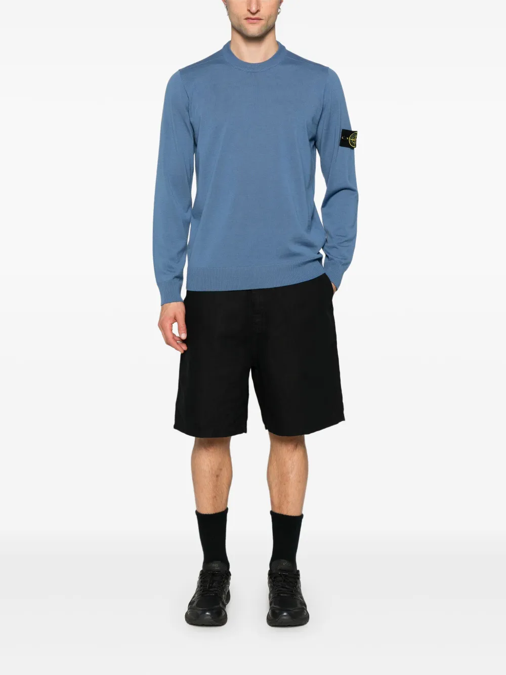Stone Island Compass-badge wool jumper - Blauw