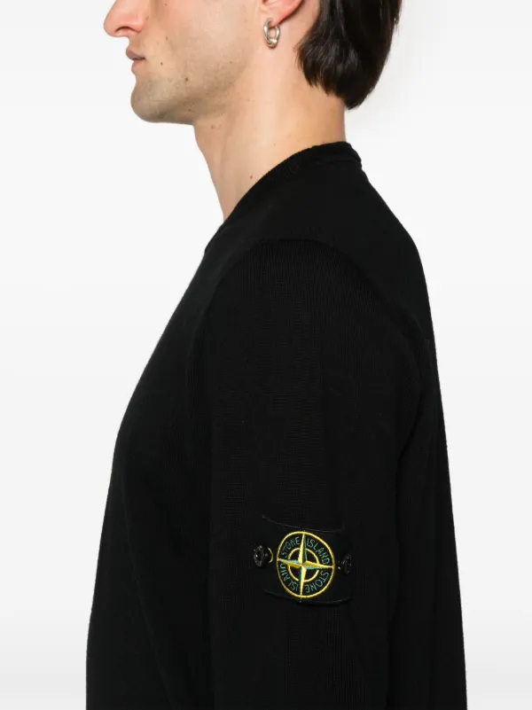Stone Island ロゴパッチ セーター | ブラック | FARFETCH JP