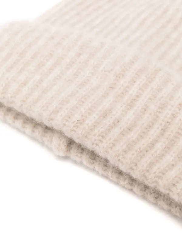 Roberto Collina Brushed ribbed-knit Beanie | Neutrals