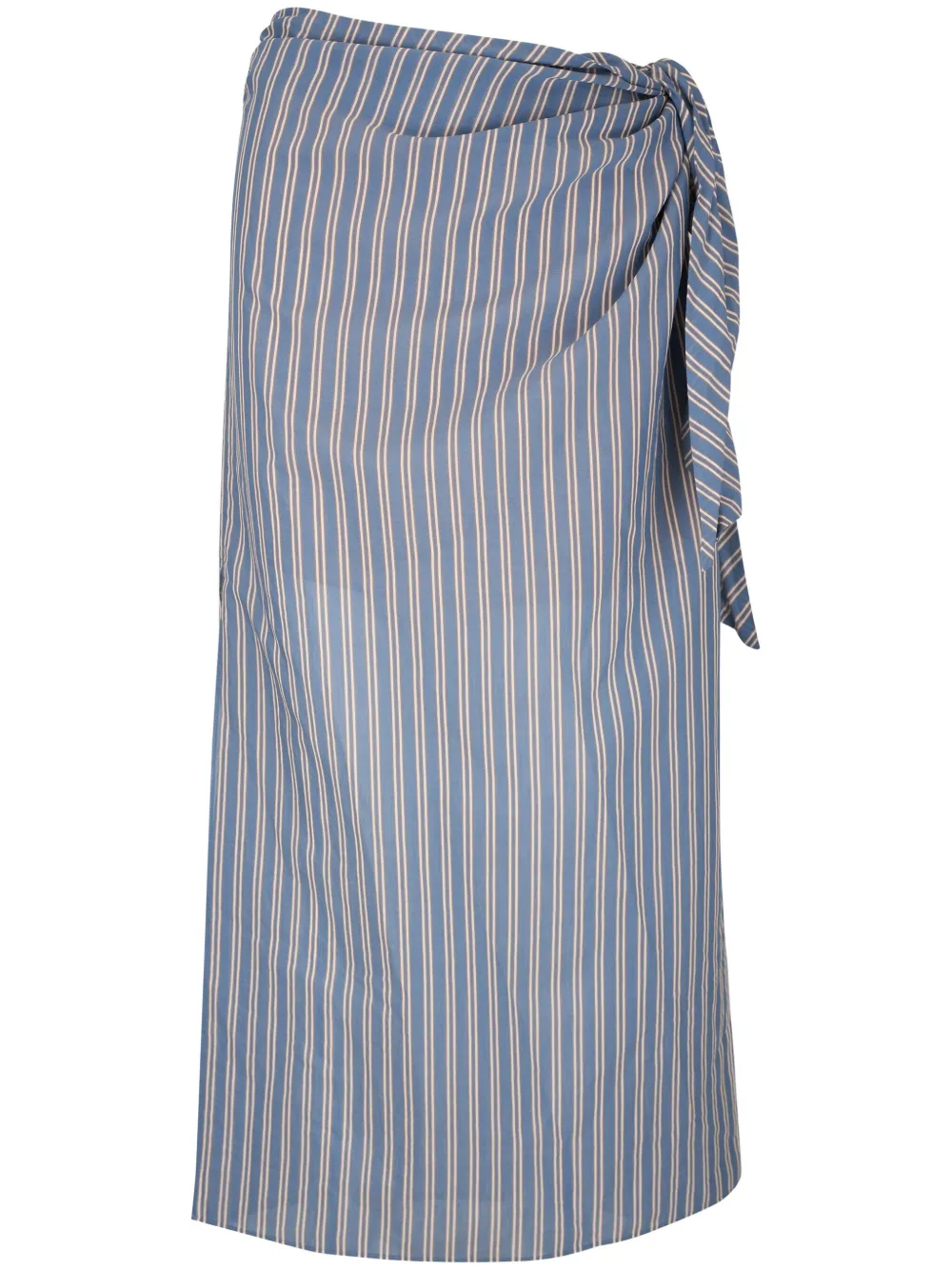 Brunello Cucinelli striped wrap midi skirt | Blue | Image 1