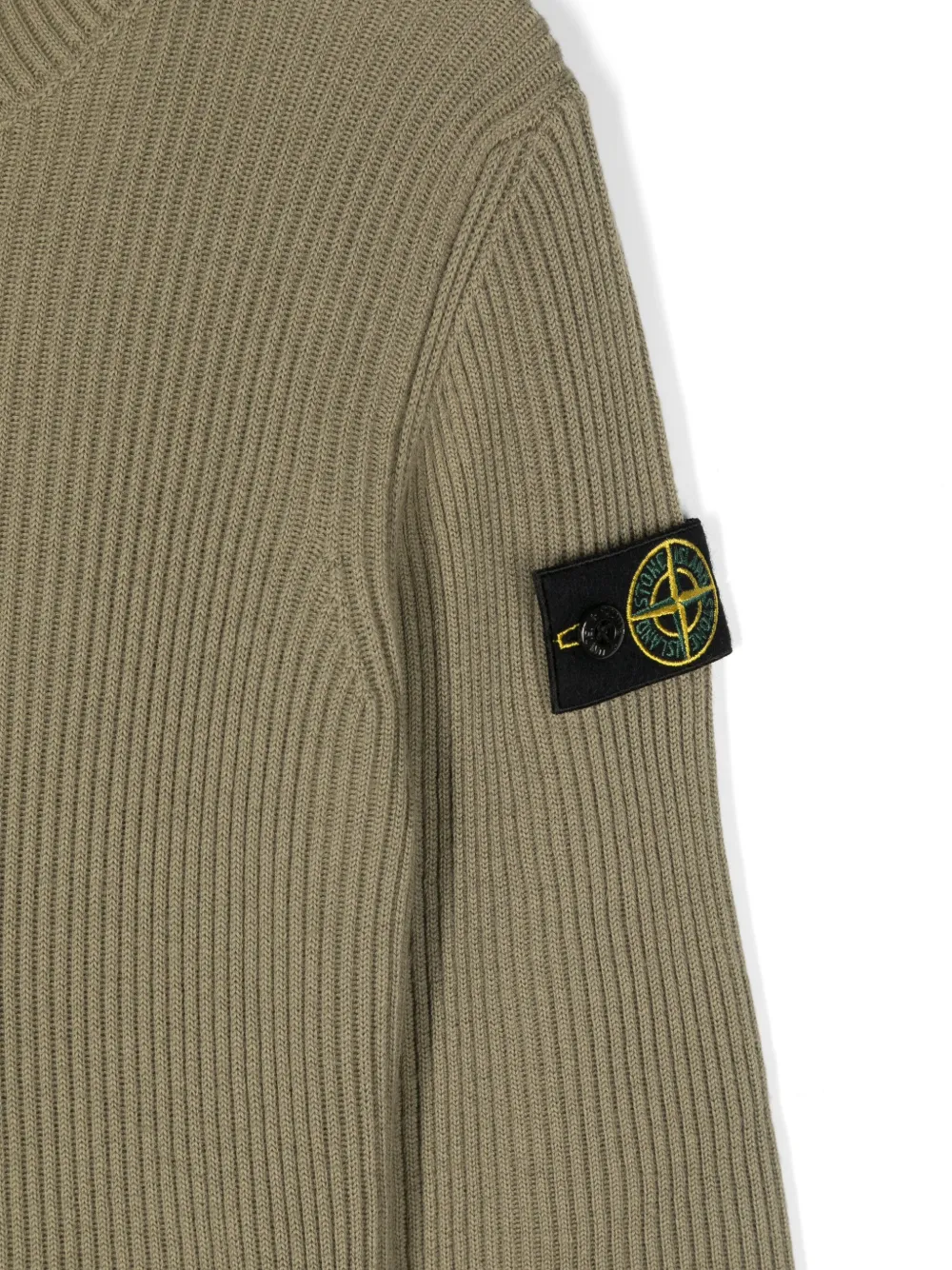 Stone Island Junior Trui met Compass-logopatch Groen