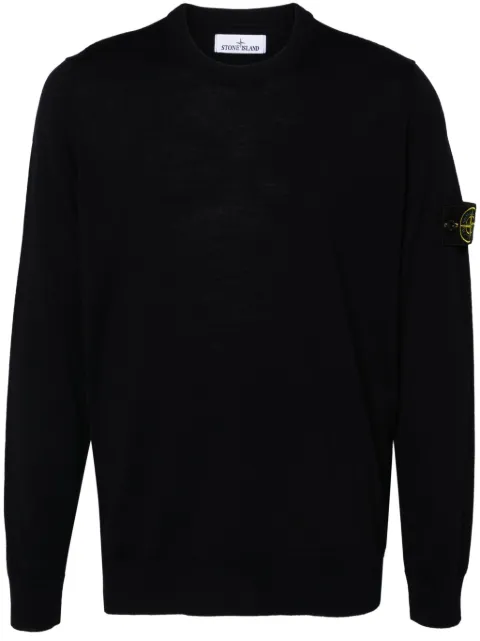 Stone Island Compass-badge fine-knit jumper