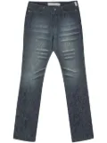 Versace Pre-Owned 2000s rhinestone-embellished straight jeans - Blue