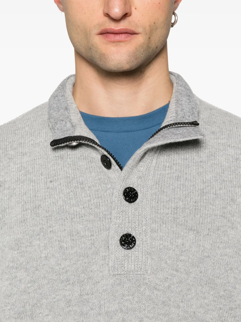 Stone Island Trui met Compass-logopatch Grijs